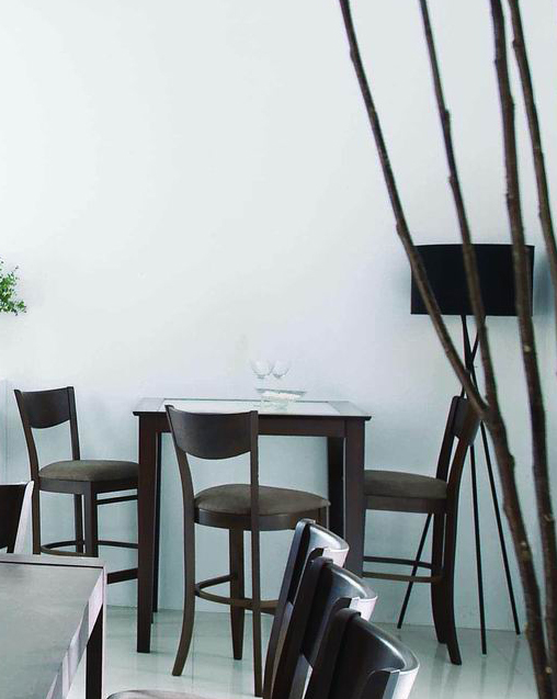 2 Chaises de bar CRESENT- cuisine/salle &agrave; manger  WENGE