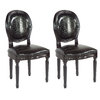 2 chaises de cuisine / salle &agrave; manger MEDAILLON - coloris noir image pub1