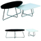  2 tables basses modernes noires et blanches DOMINO
