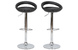 2 tabourets de bar / cuisine COMET revetement pvc noir image 2