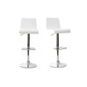 2 Tabourets de bar / cuisine NEWSURF ajustables blancs image pub1