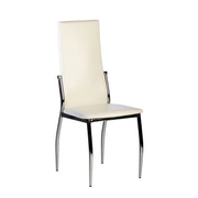 4 chaises cuisine / salle &agrave; manger  design BERLIN Blanc Cass&eacute; image pub1