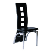 4 chaises de cuisine / salle &agrave; manger JACKIE noires image pub1