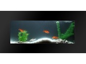 Aquarium mural design inox noir XL KEY WEST
