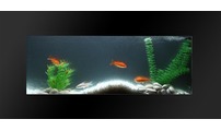 Aquarium mural design inox noir XL KEY WEST
