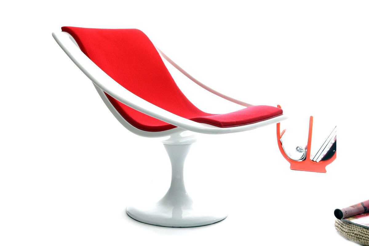 Bain de soleil design rouge et blanc SUNSET