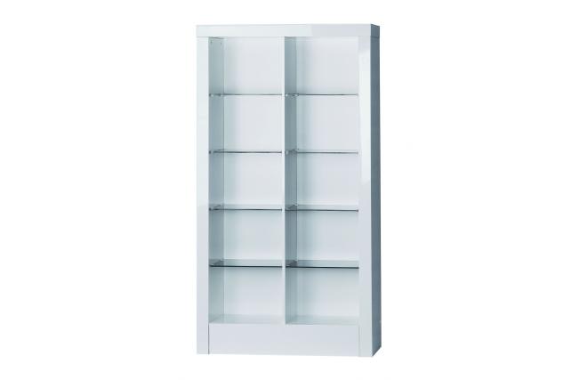 Biblioth&egrave;que / &eacute;tag&egrave;re de rangement moderne blanche New Lea 10 niches et 1 tiroir
