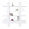 Biblioth&egrave;que &eacute;tag&egrave;re design laqu&eacute;e blanche NATHAN