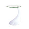 Bout de canap&eacute; / gu&eacute;ridon design COURBELLA - coloris blanc