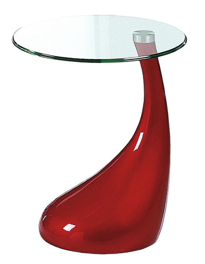 Bout de canap&eacute; / gu&eacute;ridon design COURBELLA - coloris rouge