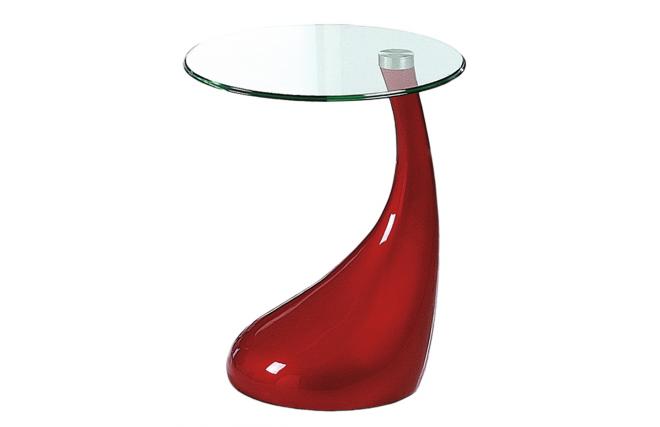 Bout de canap&eacute; / gu&eacute;ridon design COURBELLA - coloris rouge