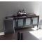 Buffet ALTON 4 portes ch&ecirc;ne malaisien /verre depoli - coloris wenge