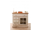 Buffet baroque blanc 1 porte SOFIA