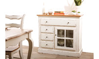 Buffet baroque blanc 1 porte SOFIA