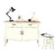 Buffet baroque blanc 2 portes 2 tiroirs ROSALA