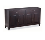 Buffet bas IRIS en ch&ecirc;ne malaisien - 4 portes, 2 tiroirs, coloris wenge
