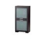 Buffet bas ISA 2 portes Verre D&eacute;poli - ch&ecirc;ne - coloris wenge