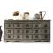 Buffet comptoir bois 17 tiroirs WINSTON