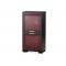 Buffet ISA 2 portes verre rouge - ch&ecirc;ne malaisien - coloris light cappucino