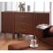 Buffet TOVI en chene - 2 portes , 3 tiroirs, coloris chocolat