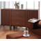 Buffet TOVI en chene - 2 portes , 3 tiroirs, coloris chocolat