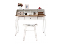 Bureau baroque bois blanc SOFIA