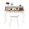 Bureau baroque bois blanc SOFIA