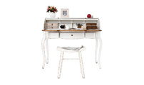 Bureau baroque bois blanc SOFIA