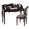 Bureau baroque noir 1 tiroir Louisa