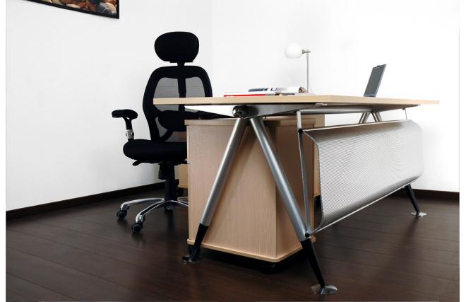 Bureau de direction Ariane caisson 3 tiroirs et meuble de rangement