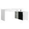 Bureau design blanc et noir laqu&eacute; amovible MAXI