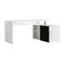 Bureau design blanc et noir laqu&eacute; amovible MAXI