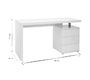Bureau design blanc laqu&eacute; 3 tiroirs CALIX