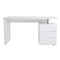 Bureau design blanc laqu&eacute; 3 tiroirs CALIX