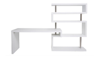 Bureau design blanc laqu&eacute; amovible T-MAX