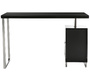 Bureau design laqu&eacute; noir 2 tiroirs LEXI