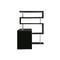 Bureau design noir laqu&eacute; amovible T-MAX