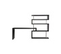 Bureau design noir laqu&eacute; amovible T-MAX