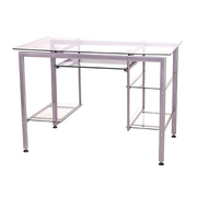 Bureau multim&eacute;dia  en verre et m&eacute;tal laqu&eacute; TELMA  image pub1