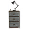 Cabinet  bois et m&eacute;tal industriel 3 tiroirs TREVOR