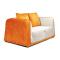 Canap&eacute; 2 places ITALIA coloris blanc et orange