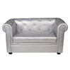 Canap&eacute; BABY CHESTERFIELD 2 places - coloris argent image pub1