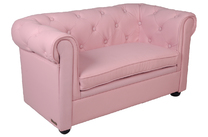 Canap&eacute; BABY CHESTERFIELD 2 places - coloris rose tendre image pub1