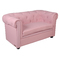 Canap&eacute; BABY CHESTERFIELD 2 places - coloris rose tendre image pub1