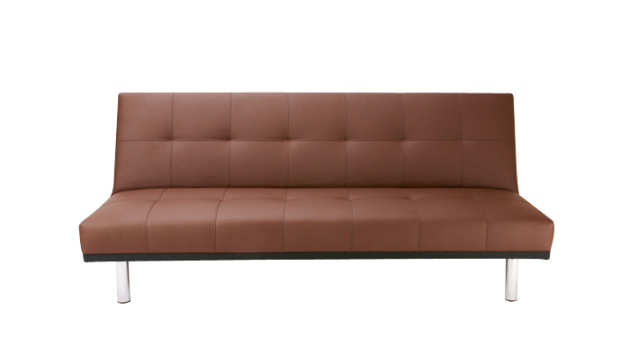 Canap&eacute; convertible caf&eacute; moderne 3 places polyur&eacute;thane Phoenix