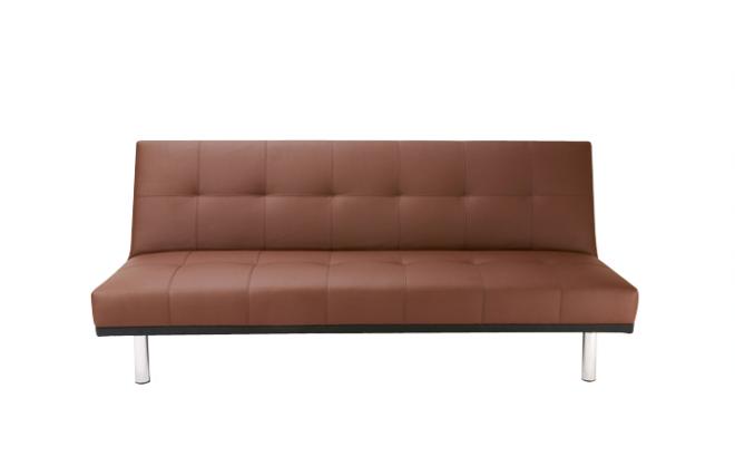 Canap&eacute; convertible caf&eacute; moderne 3 places polyur&eacute;thane Phoenix