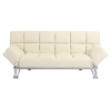 Canap&eacute; convertible cuir beige 3 places Manhattan