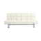 Canap&eacute; convertible cuir blanc 3 places Manhattan 