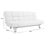 Canap&eacute; convertible cuir blanc 3 places Manhattan 