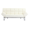 Canap&eacute; convertible cuir blanc 3 places Manhattan 